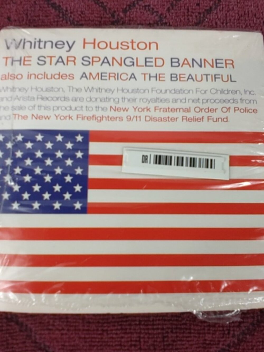 Whitney Houston The Star Spangled Banner Single CD Super Bowl 1991 -Used